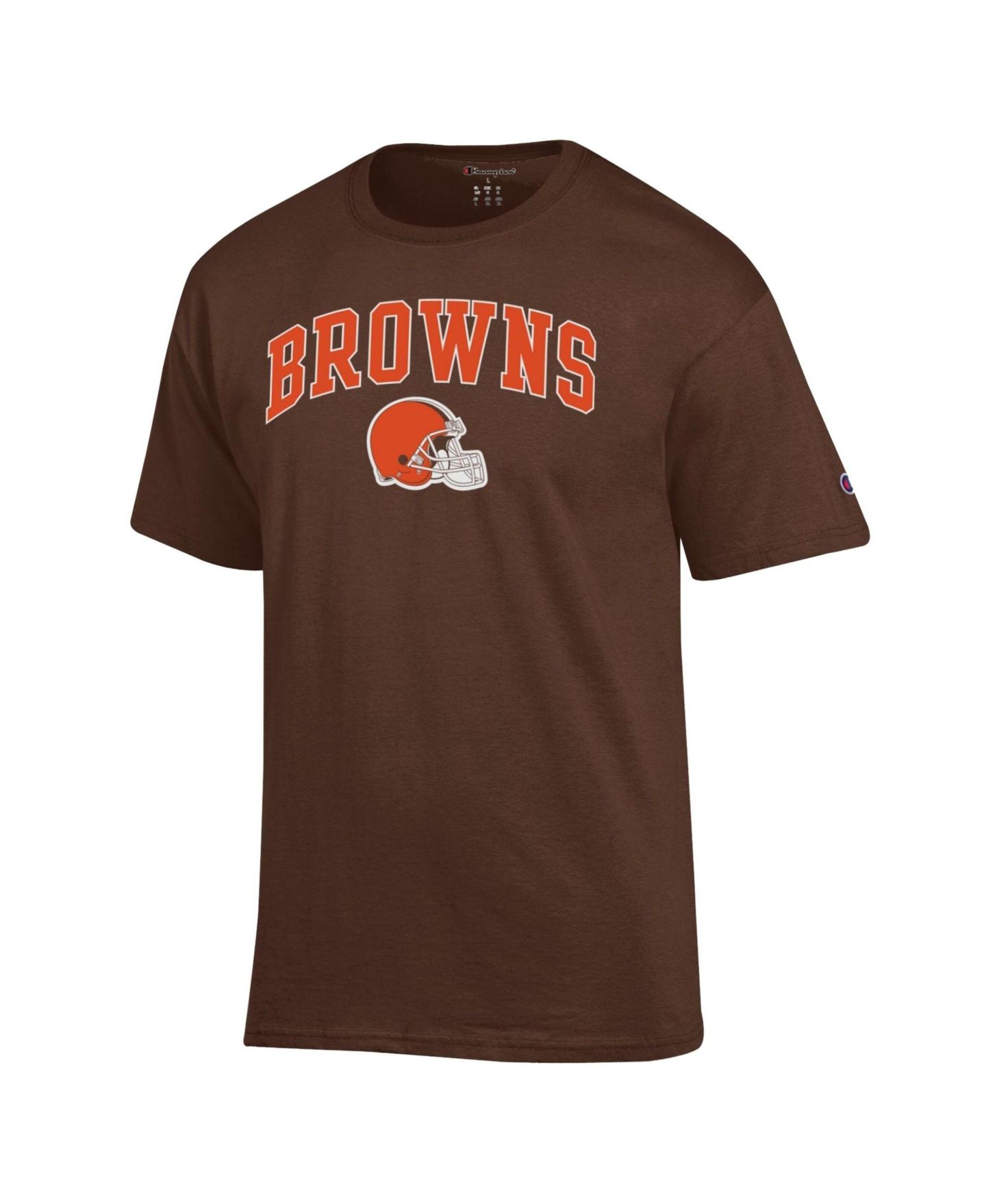Мужская футболка Champion Brown Cleveland Browns Arch Over Logo — фото 2