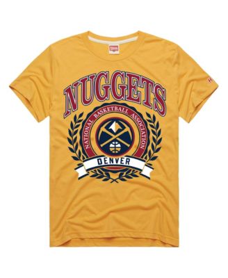 Men's and Women's  Gold Denver Nuggets Crest Tri-Blend T-Shirt