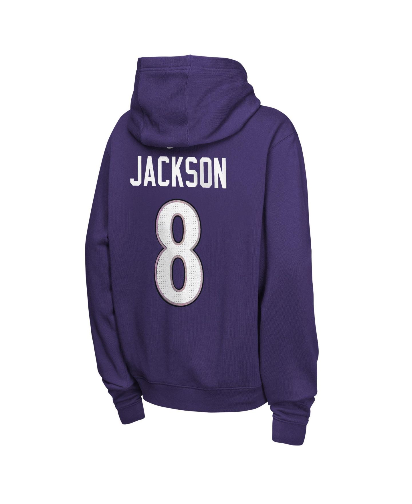 Детское худи Nike Lamar Jackson Purple Baltimore Ravens Name & Number Club Fleece — фото 3