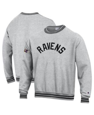 Men's  Heather Gray/Black Baltimore Ravens Reverse Weave Yarn Dye Sweatshirt