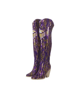  Minnesota Vikings Over-the-Knee Two-Tone Sequin Boots
