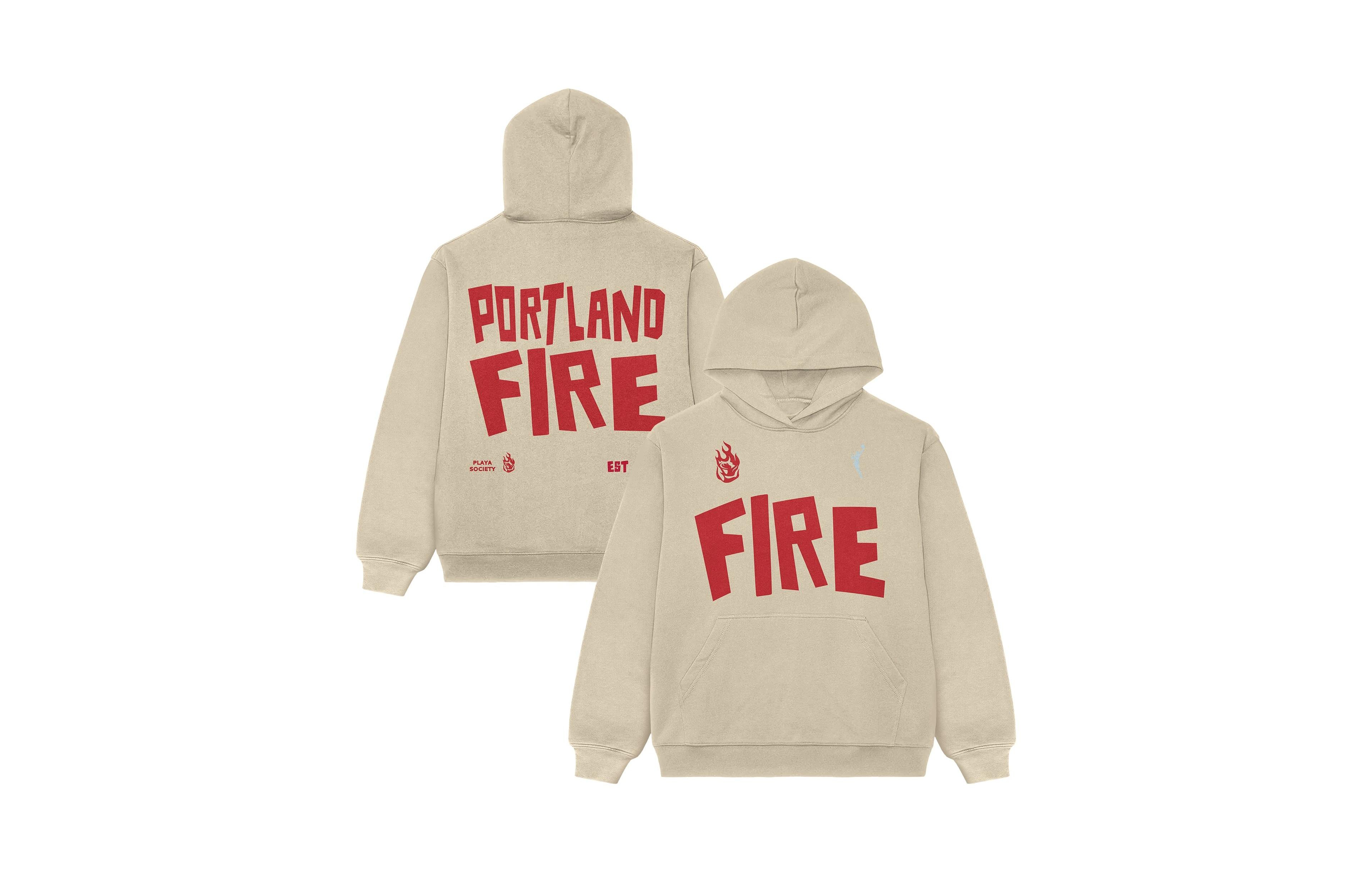 Playa Society Women's Portland Fire Established Fleece-Lined Long-Sleeve Hoodie
