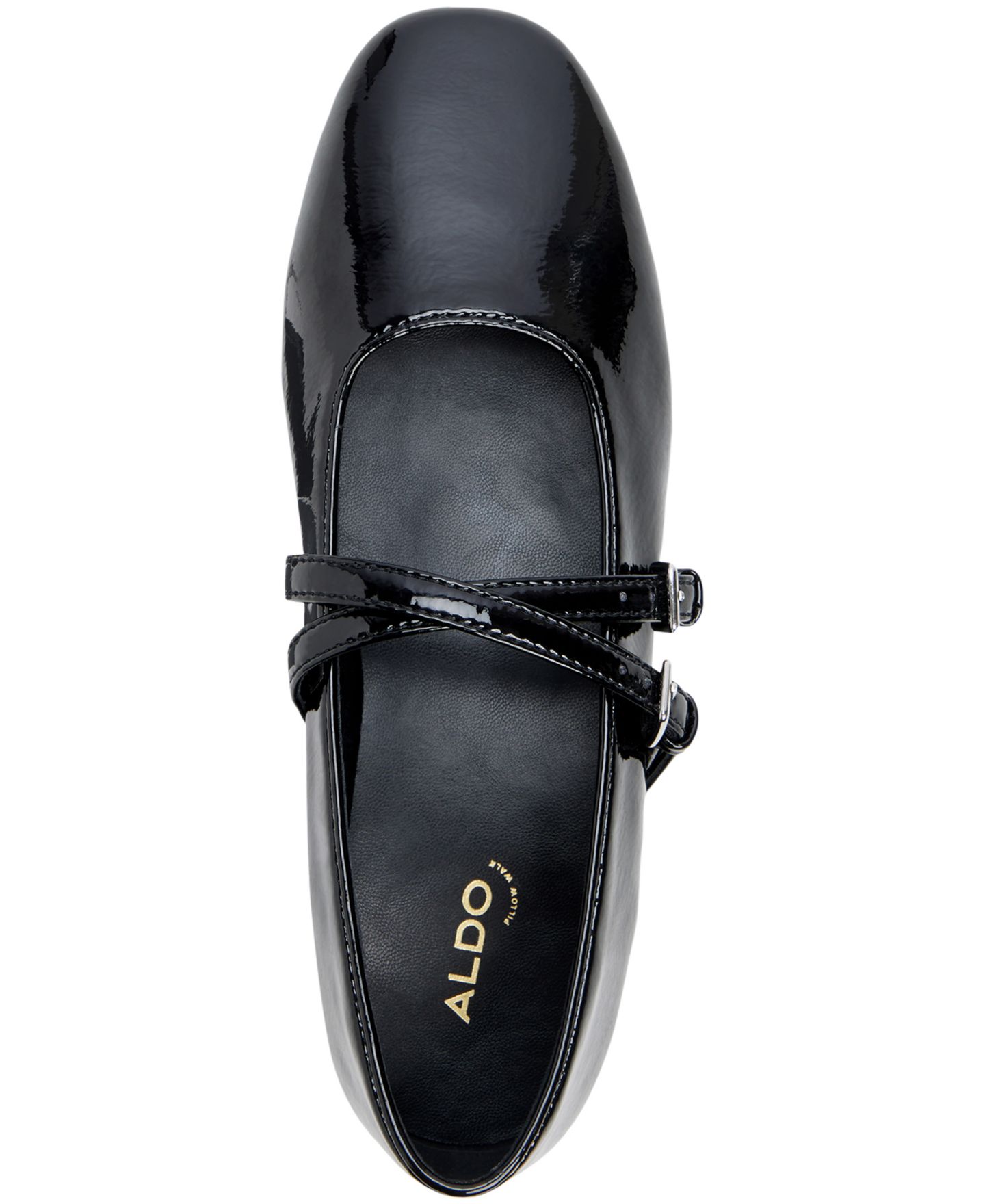 Женские балетки ALDO Elinora Mary Jane Flats, цвет: Чёрный лаковый — фото 4