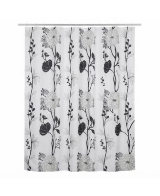 71-Inch Floral Shower Curtain with Flower Design