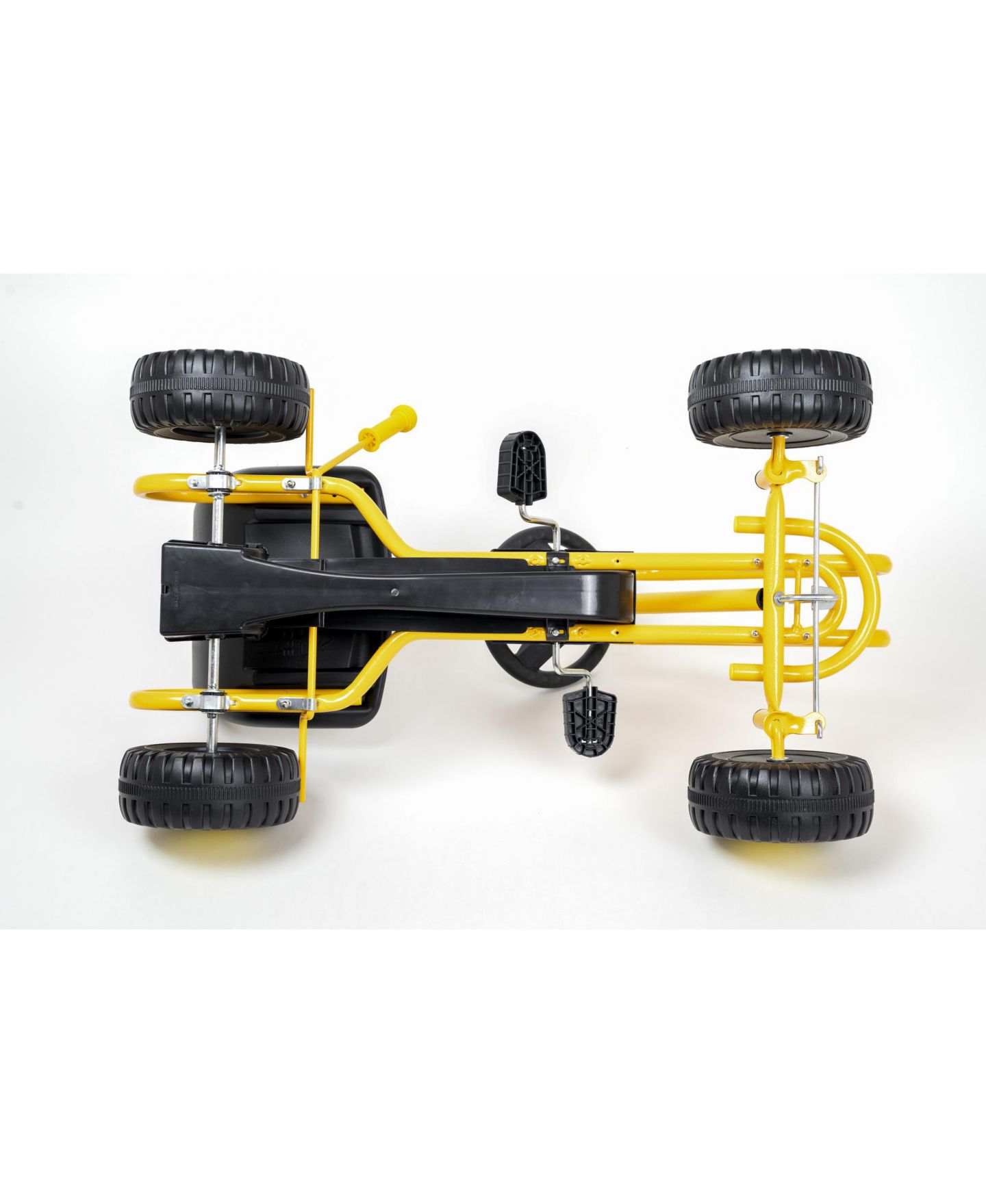 Детская игрушка Qaba 4-Wheel Pedal Go Kart with Adjustable Seat, 3–6 лет, цвет: Жёлтый — фото 6