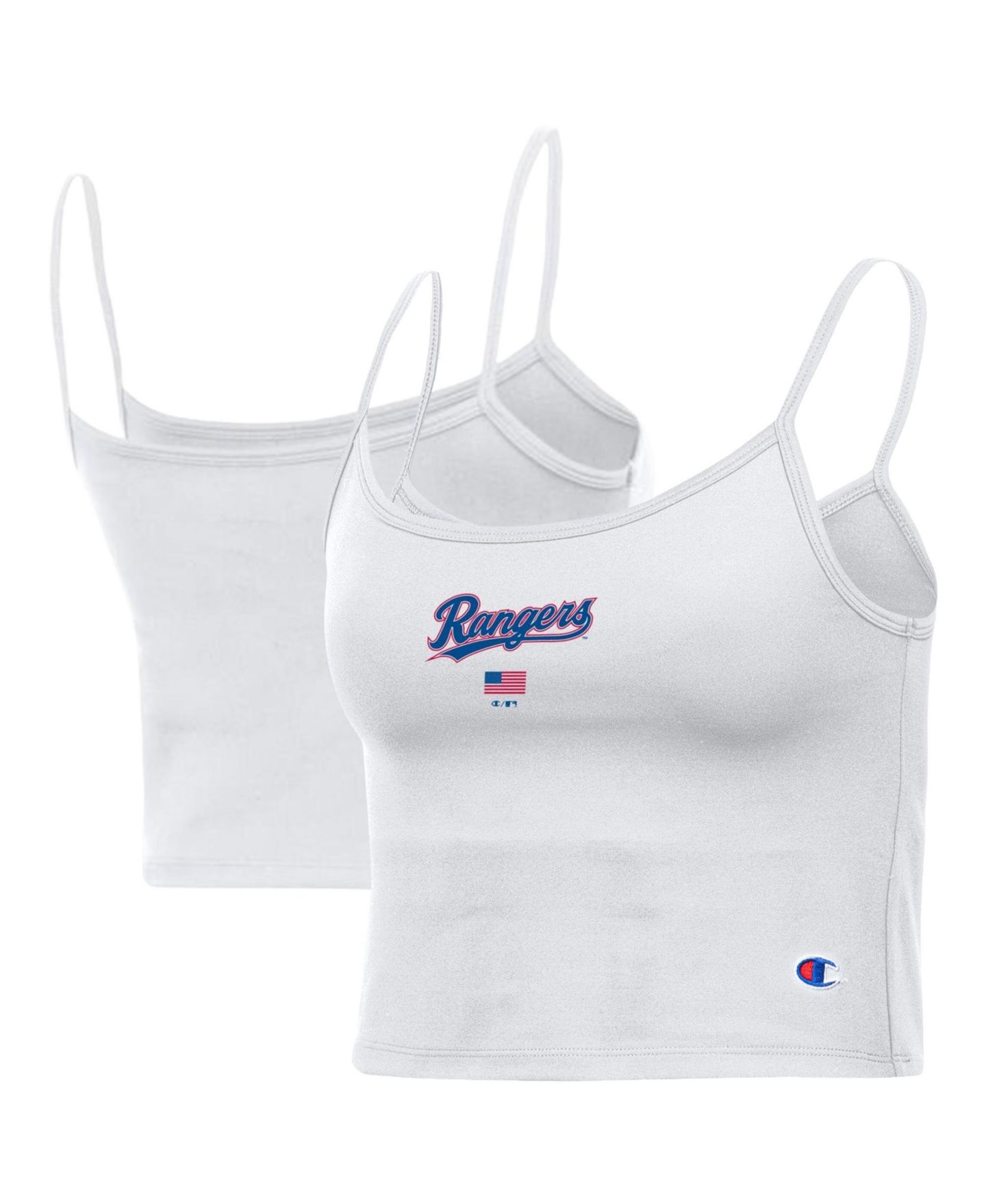 Женский топ Champion White Texas Rangers America Scoop — фото 1