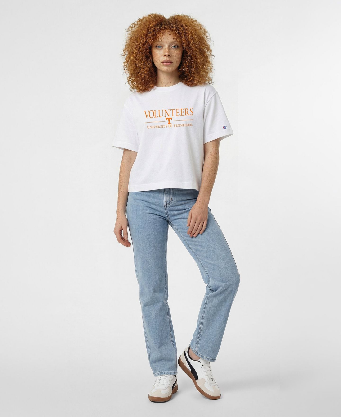 Женская футболка Champion White Tennessee Volunteers Waist Length Wordmark — фото 3