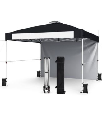 10 x 10 Feet Pop-Up Canopy with Roller Bag and Banner Strip