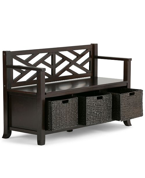 Furniture Kramer Entryway Storage Bench, Quick Ship Furniture Macy's