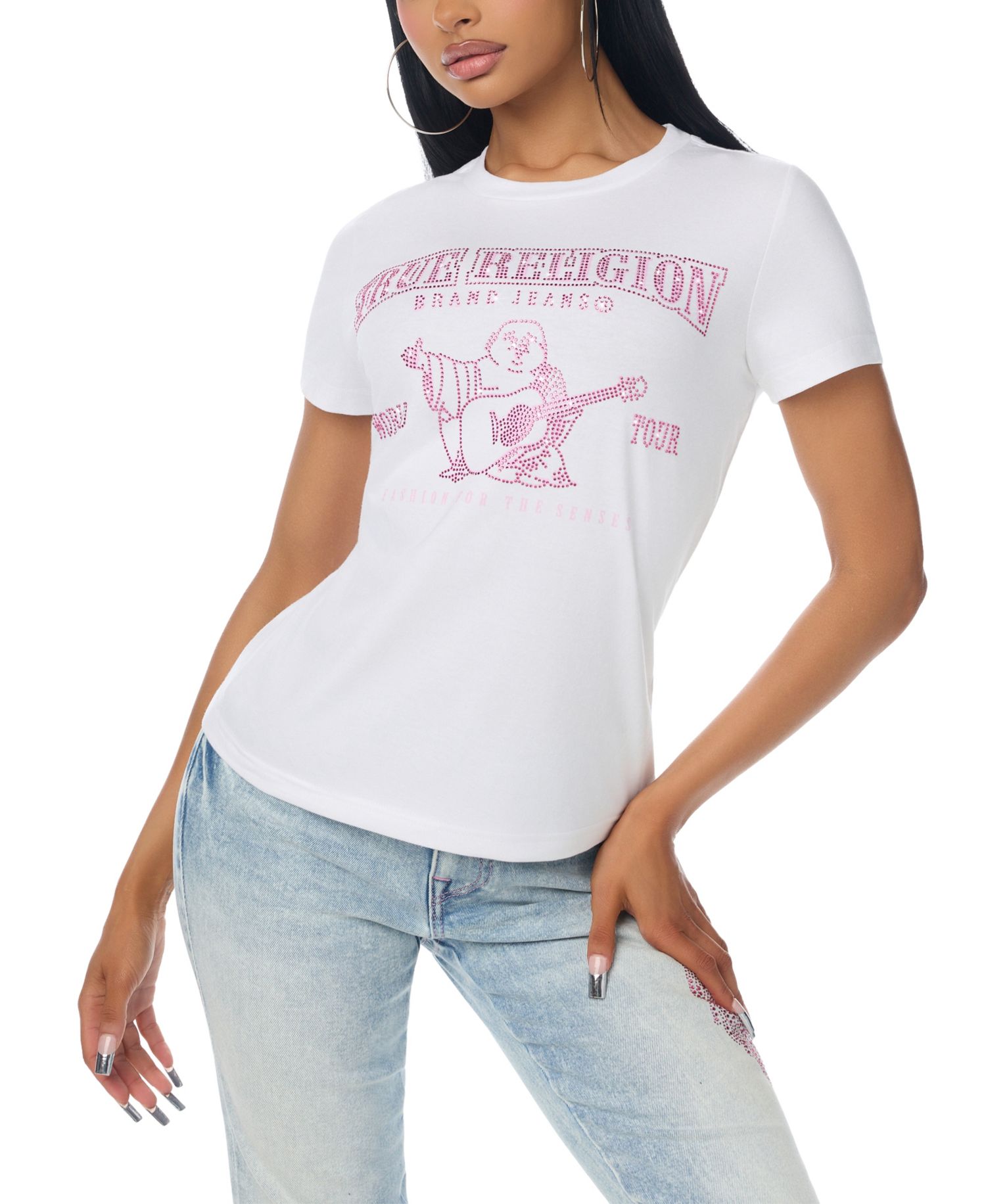Women's Short-Sleeve Graphic Cotton-Blend T-Shirt