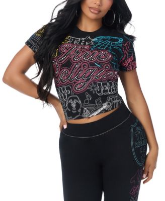 Women's Baby Graphic Cropped Crewneck T-Shirt