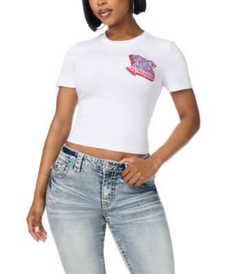 Women's Baby Crop Graphic Western T-Shirt
