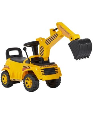 Toddler Push Ride-On Excavator with Music, 55 lb Capacity, Ages 19-36 Months