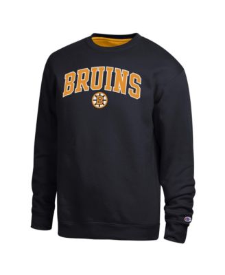 Men's Black Boston Bruins Contrast Sweatshirt