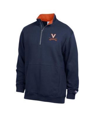 Men's  Navy Virginia Cavaliers Fleece Quarter-Zip Pullover