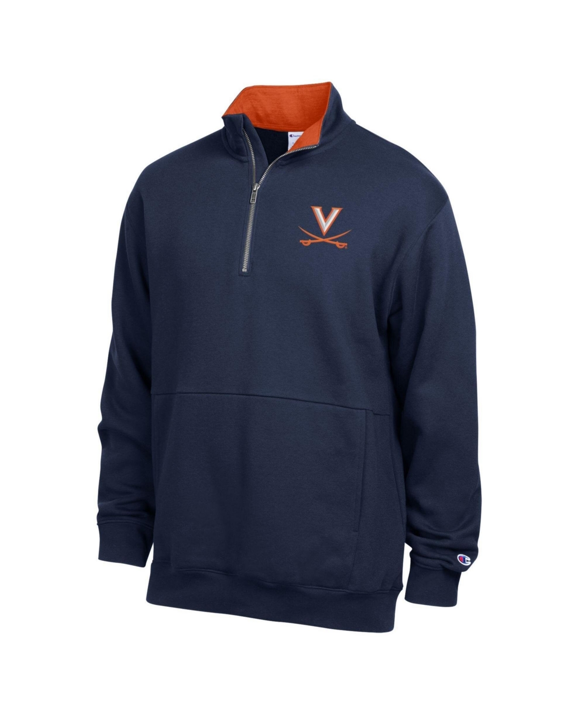 Champion Men's Navy Virginia Cavaliers Fleece Quarter-Zip Pullover