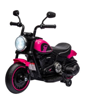 6V Kids Ride-On Motorcycle with Training Wheels and LED Lights, Ages 18-36 Months