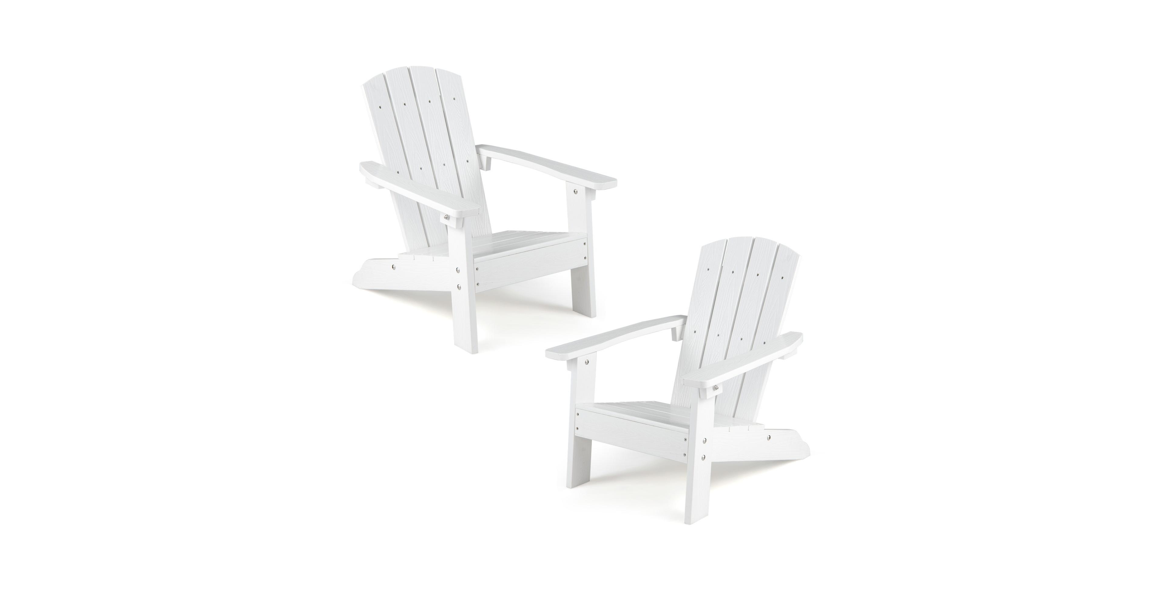 Sugift Kids Adirondack Chair Set of 2 with High Backrest and Armrests