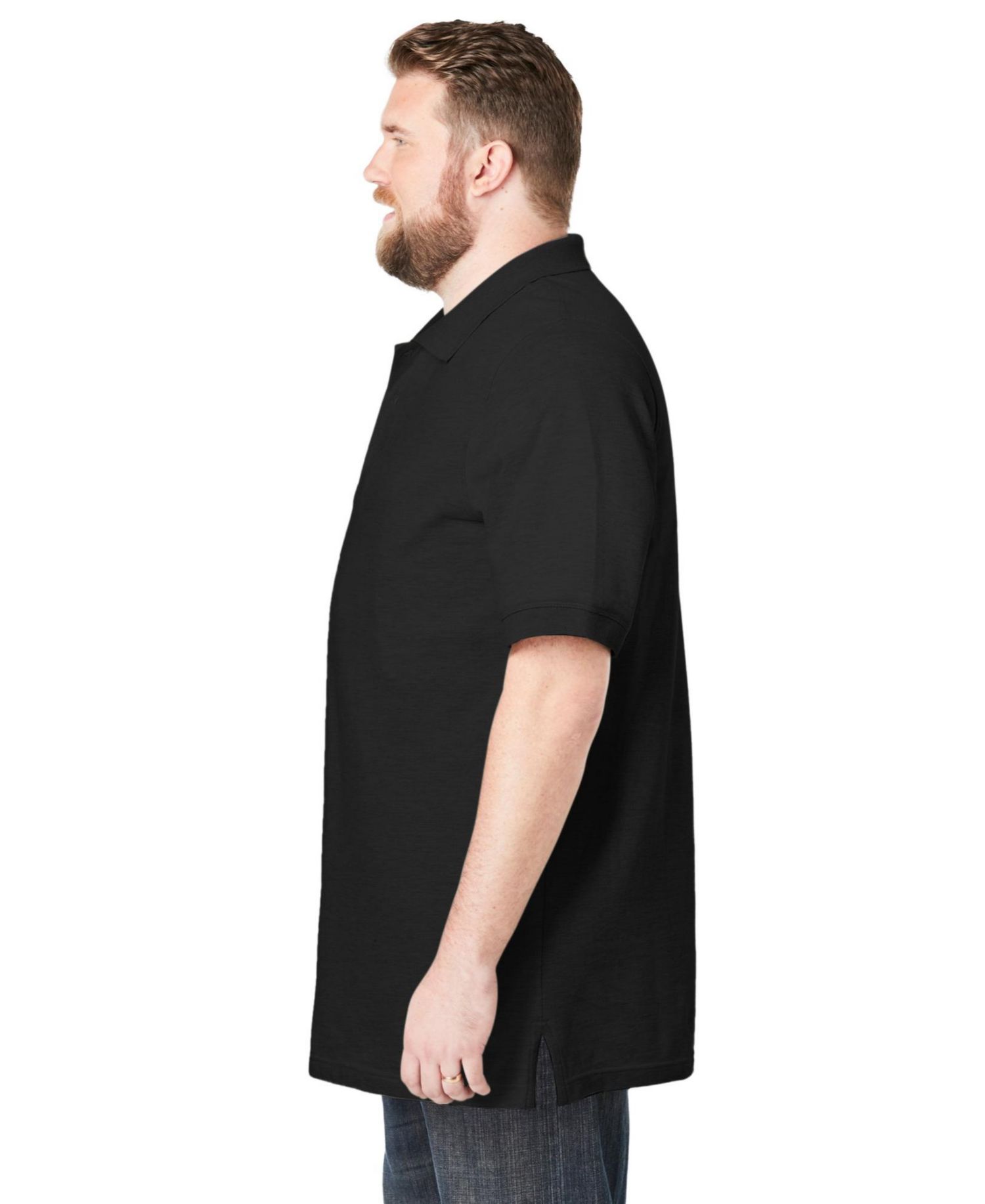 Men's Shrink-Less Longer-Length Cotton Polo Shirt