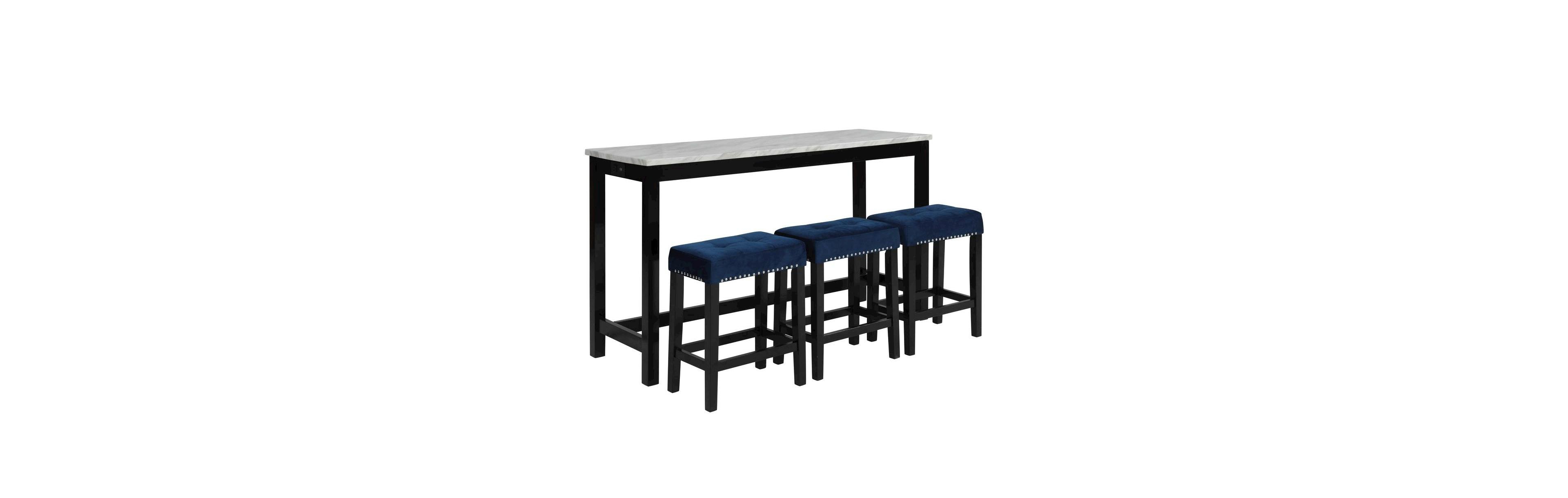 FurniFact Bar Table Set Console Table with Stools for Kitchen or Lounge