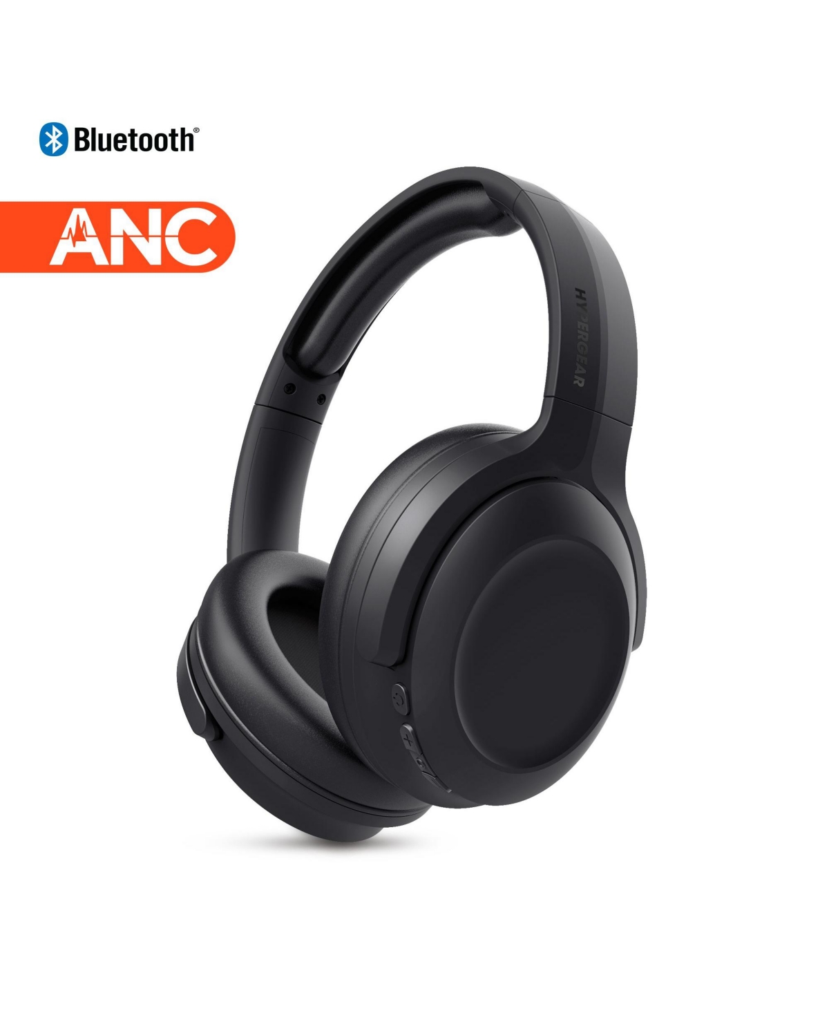 HyperGear Stealth2 Wireless Noise-Cancelling Over-Ear Headphones - Black