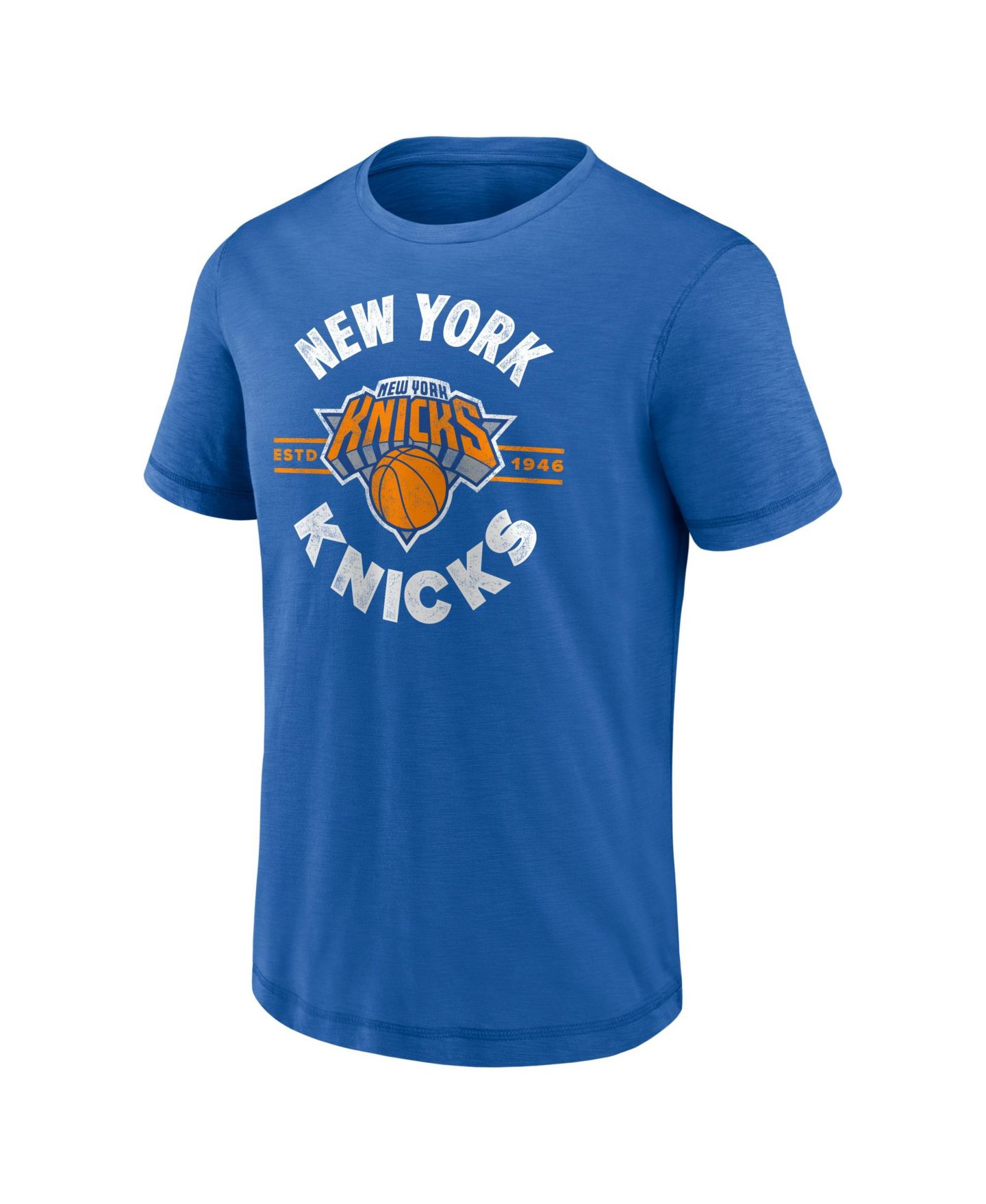 Мужская футболка Fanatics Blue New York Knicks Established Slub — фото 2