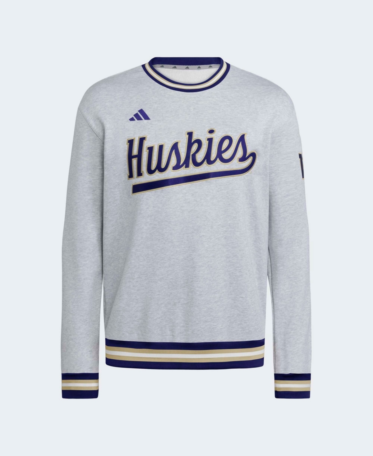 adidas Men's Gray Washington Huskies Dugout Collection Sweatshirt