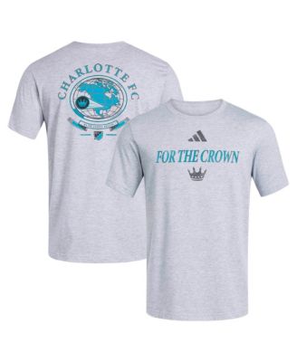 Men's Heather Gray Charlotte FC World Pitch T-Shirt