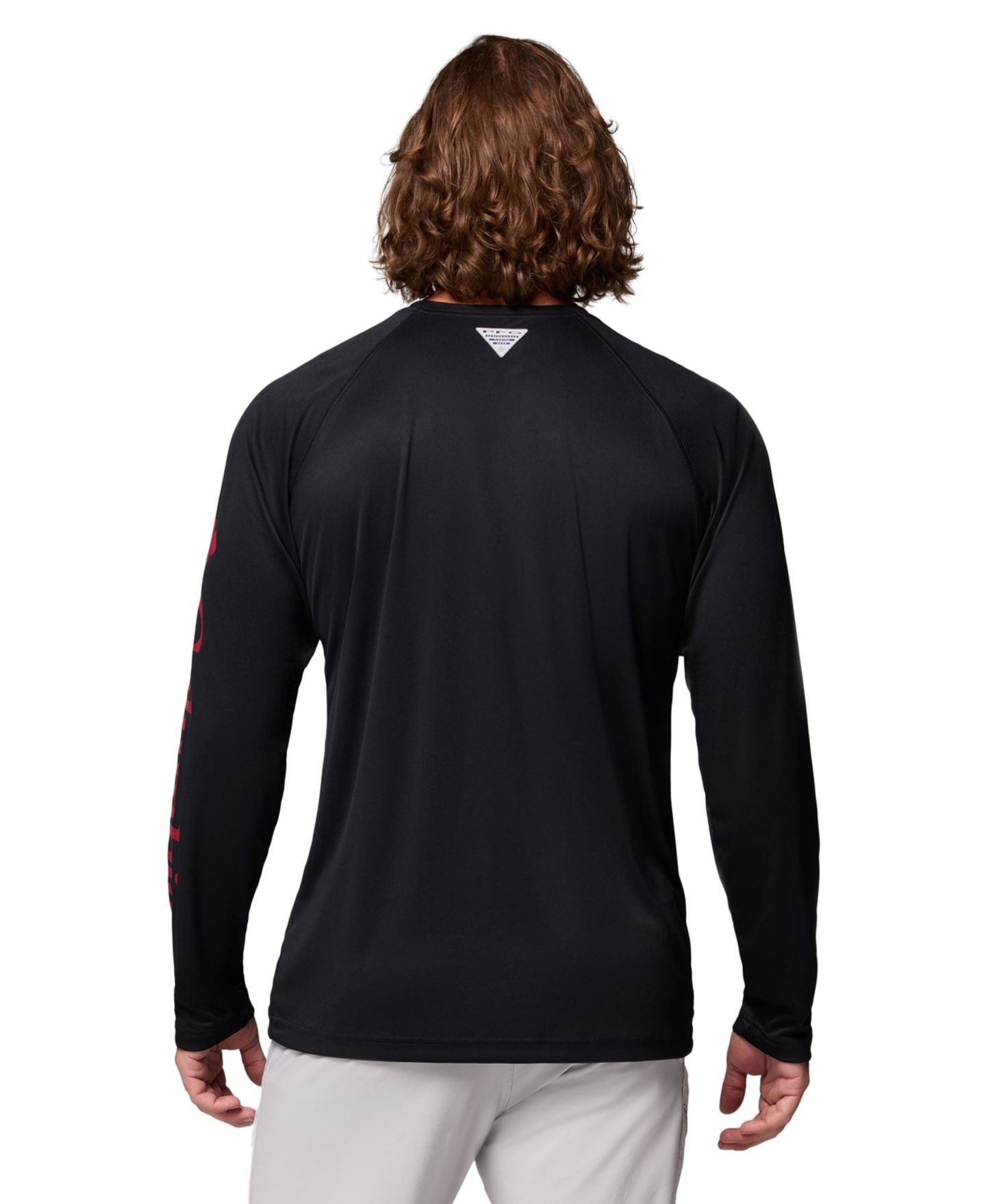 Мужская футболка Columbia Black Alabama Crimson Tide Terminal Tackle Omni-Shade Raglan Long Sleeve — фото 2