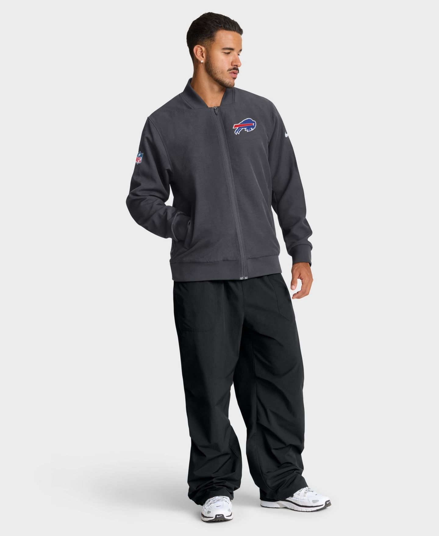 Мужская куртка Nike Anthracite Buffalo Bills Sideline Powerful Blocking Full-Zip Dri-FIT Bomber — фото 3