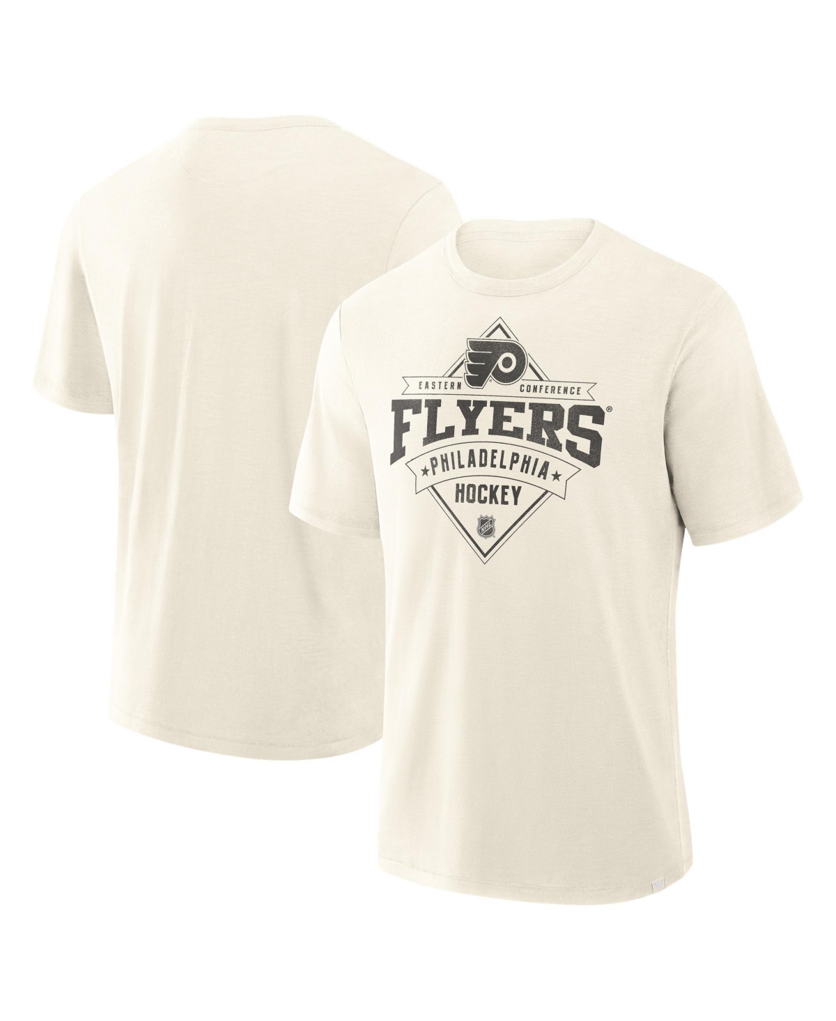 Fanatics Men's Cream Philadelphia Flyers Vintage Insp. Stadium Slub T-Shirt