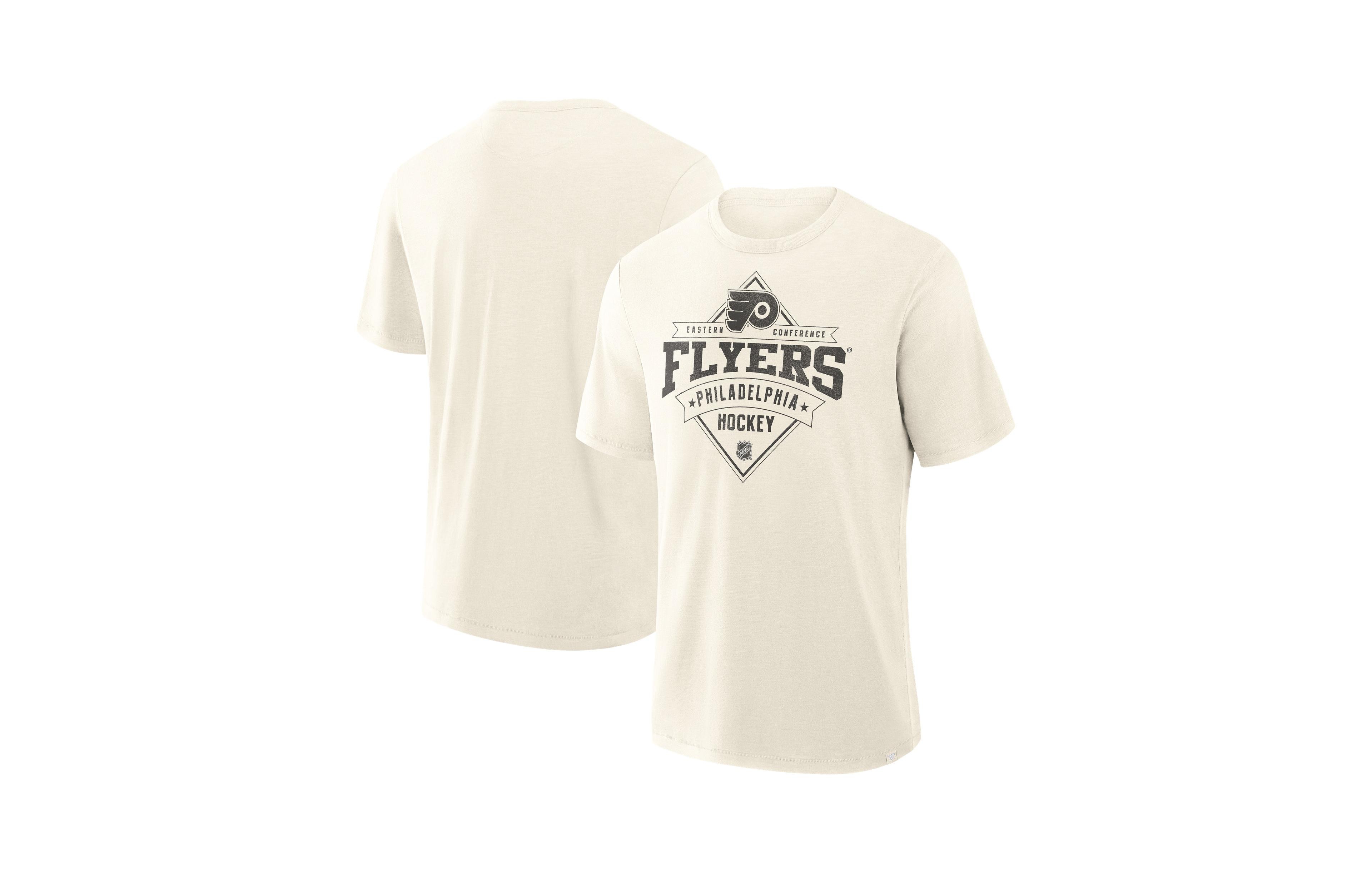 Fanatics Men's Cream Philadelphia Flyers Vintage Insp. Stadium Slub T-Shirt