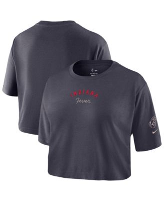 Women's  Charcoal Indiana Fever Studio Cropped T-Shirt