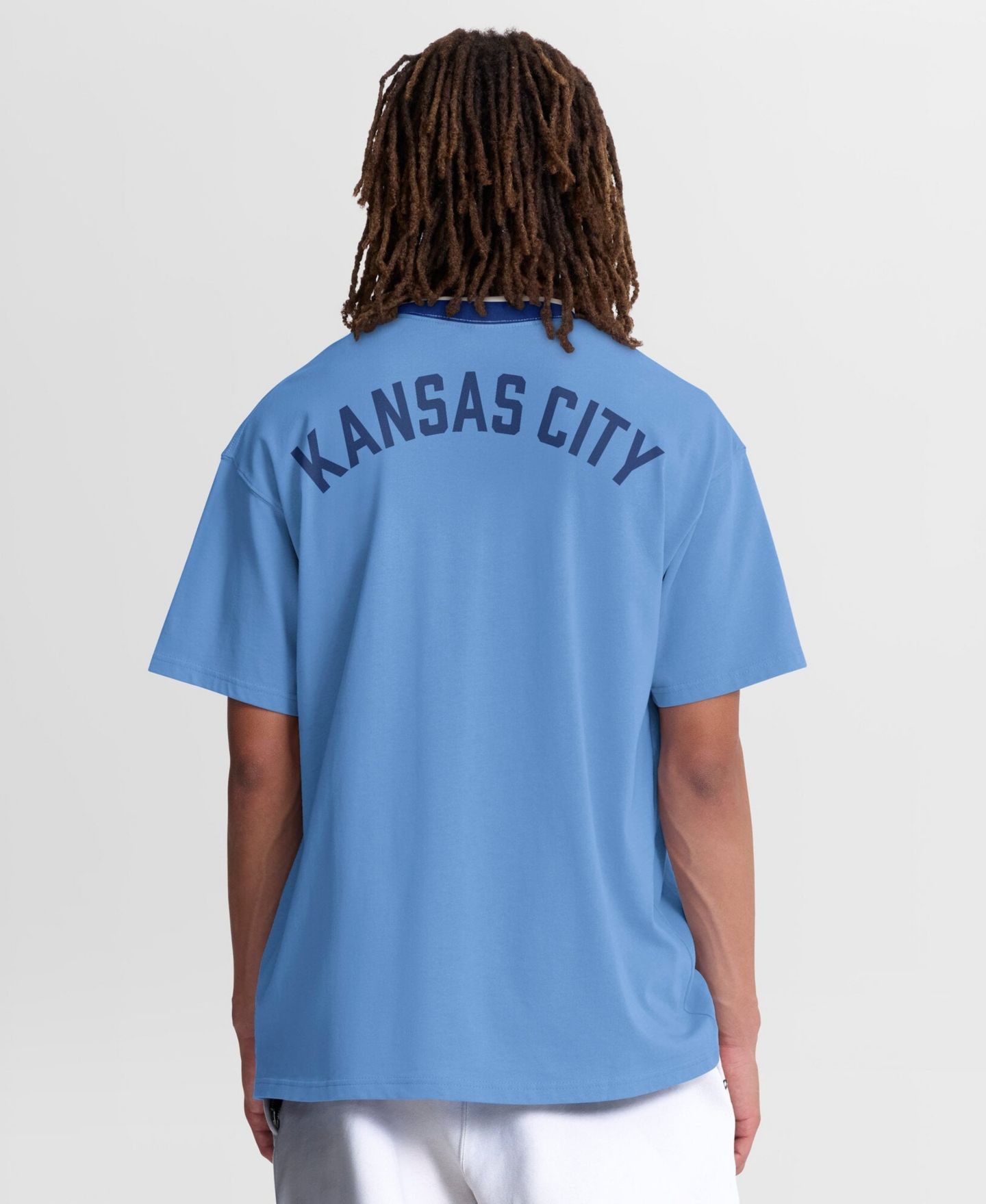 Мужская футболка Nike Light Blue Kansas City Royals Cooperstown Collection Ringer — фото 2
