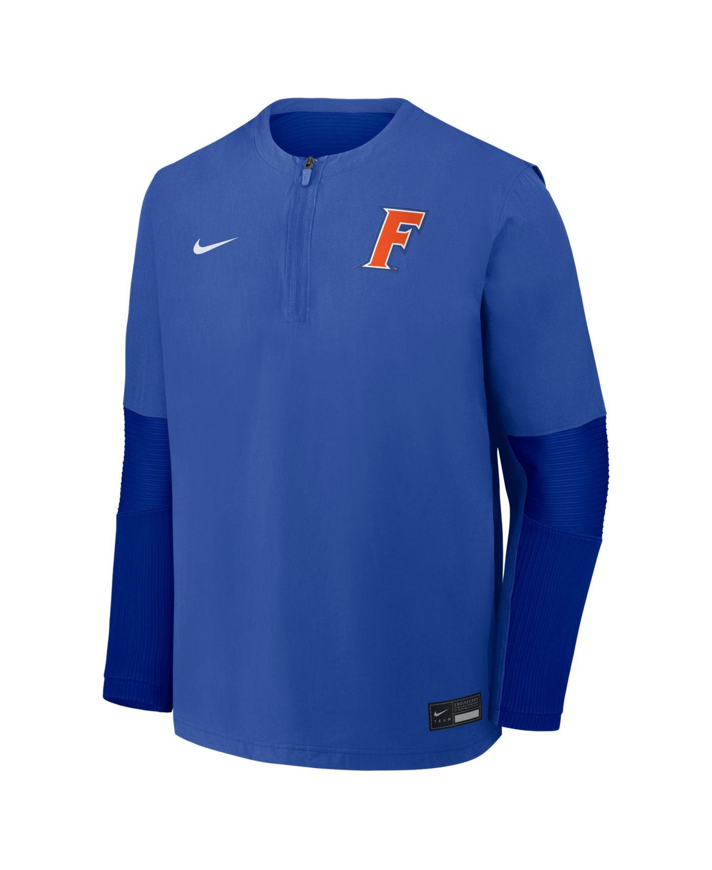 Nike Men's Royal Florida Gators Dugout Dri-FIT Quarter-Zip Long Sleeve Windshirt — фото 4