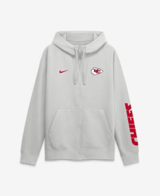 Nike - Men's Gray Kansas City Chiefs Cool Down Club Full-Zip Hoodie Gray