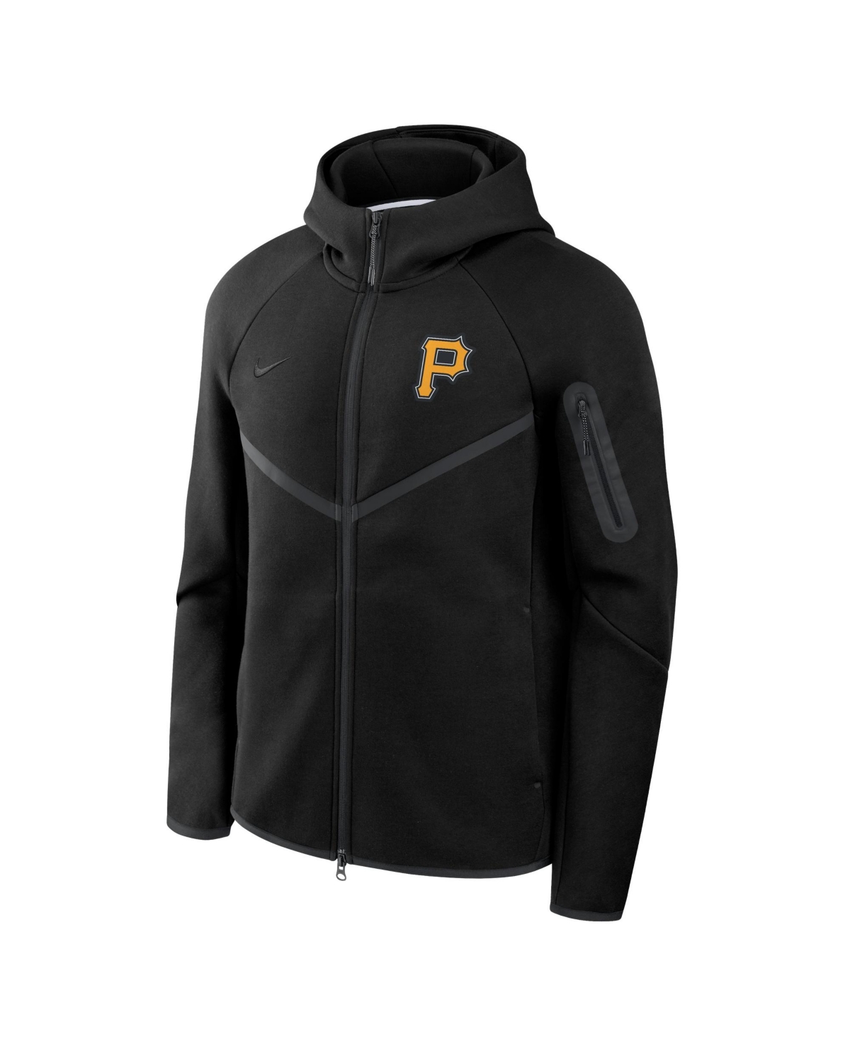 Nike Men's Black Pittsburgh Pirates Tech Fleece Raglan Full-Zip Windrunner Hoodie - Black