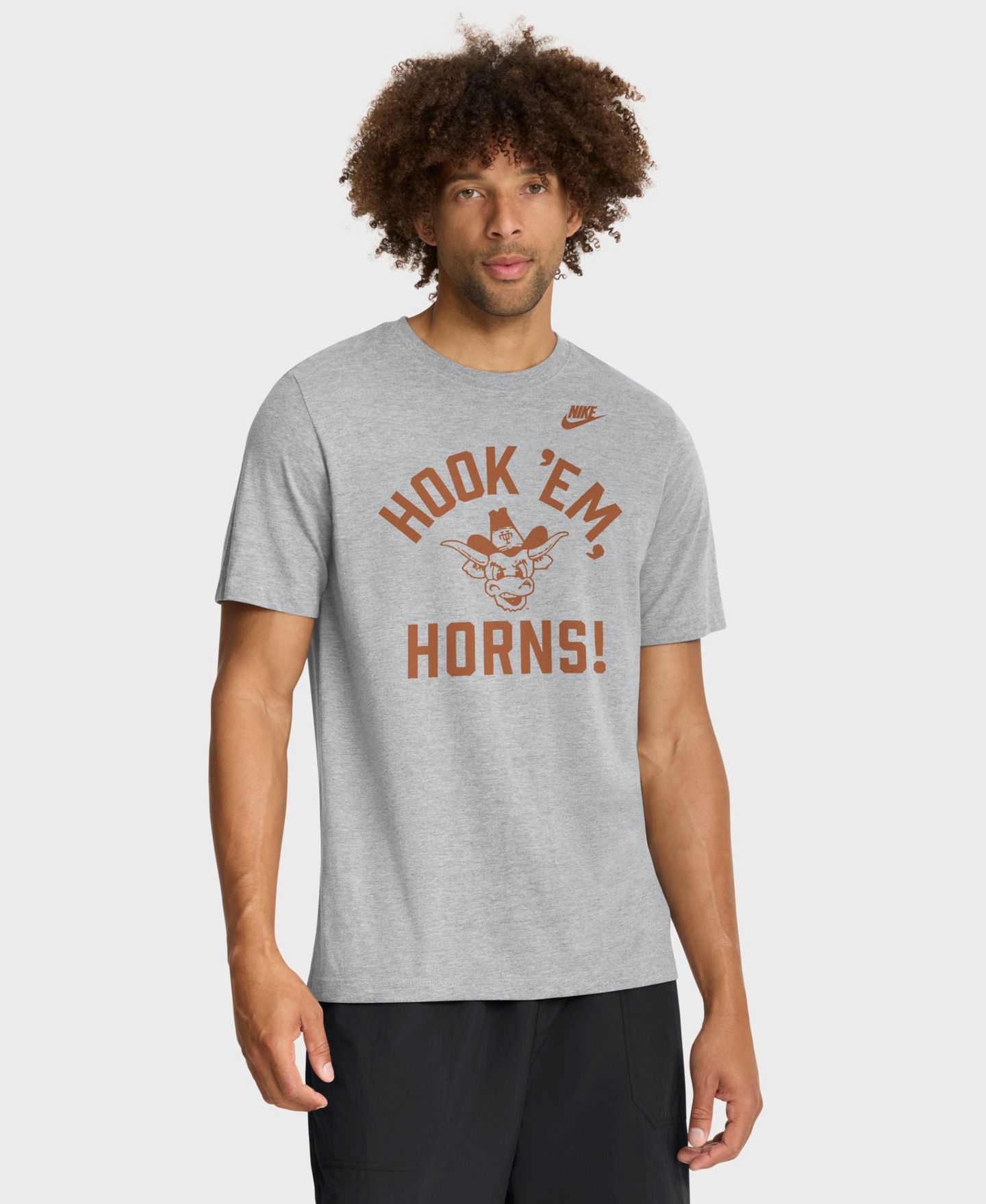 Мужская футболка Nike Heather Gray Texas Longhorns LegacyÂ Mantra Tri-Blend — фото 1