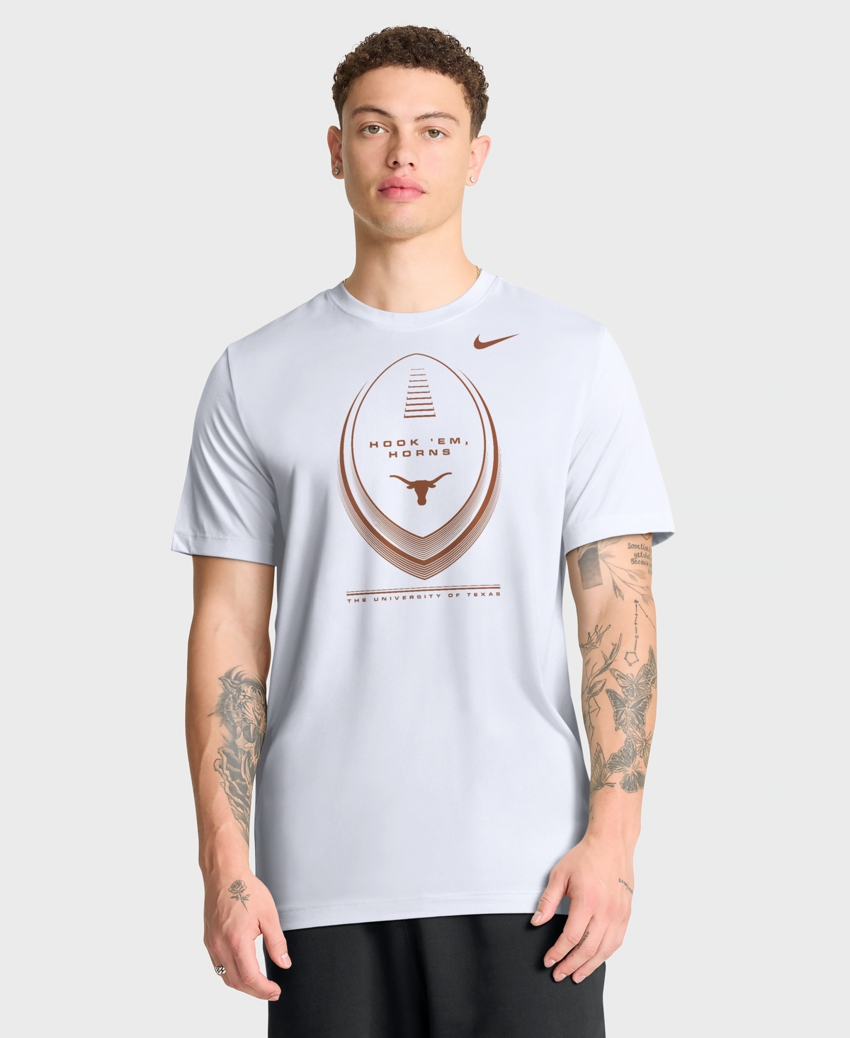 Nike Men's White Texas Longhorns Primetime Legend Football Icon Dri-fit T-Shirt
