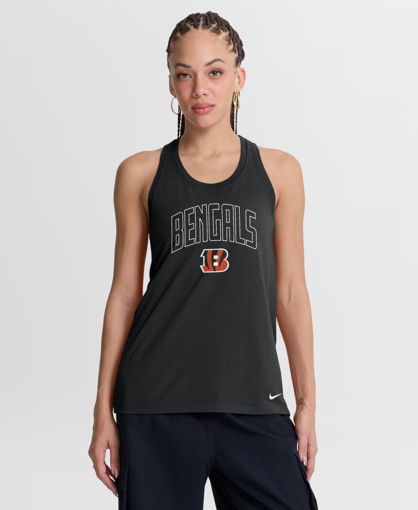 Женский топ Nike Black Cincinnati Bengals Primetime Tri-Blend Dri-FIT — фото 1