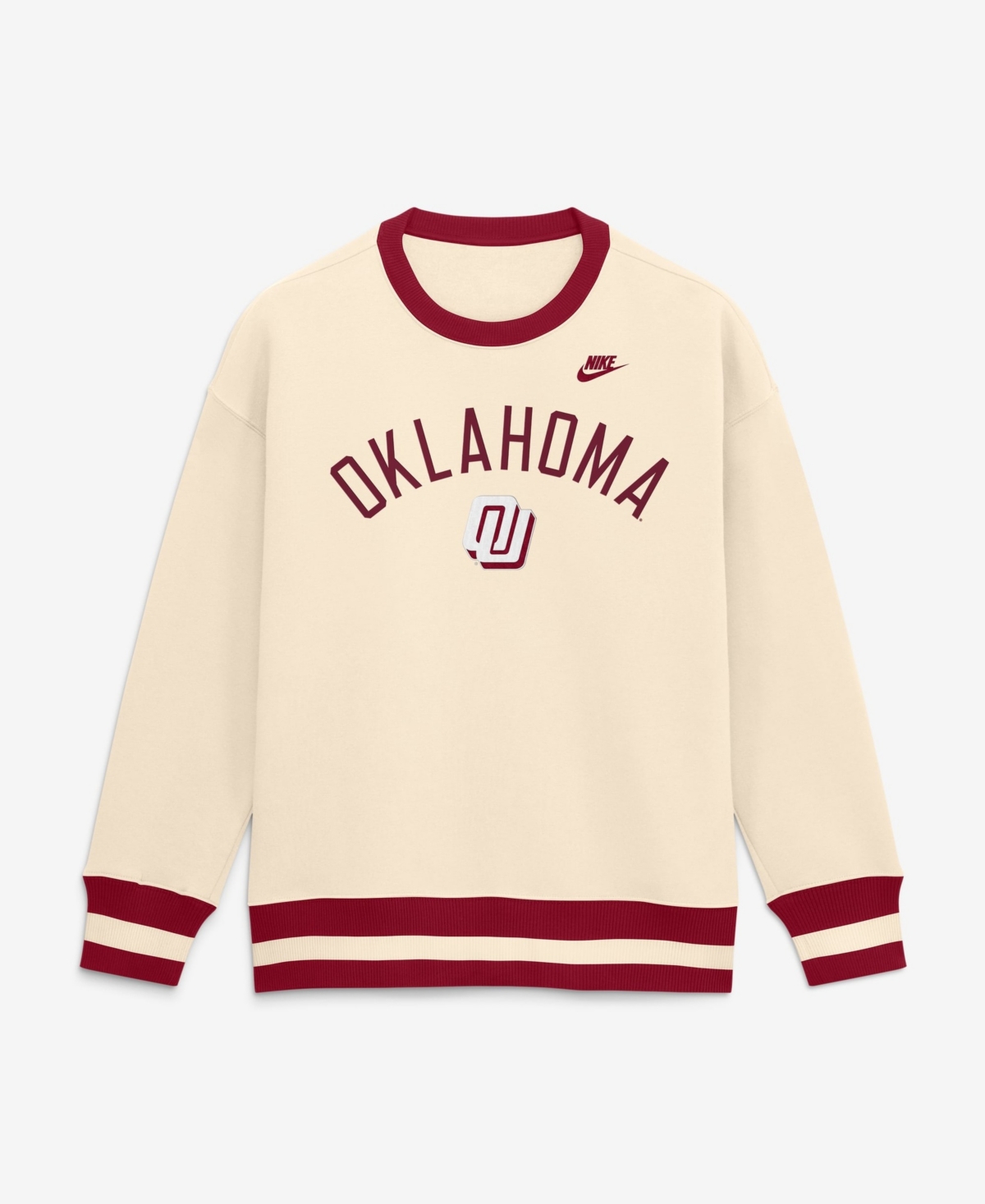 Nike Women's Natural Oklahoma Sooners Oversized Legacy Arch Phoenix Sweatshirt