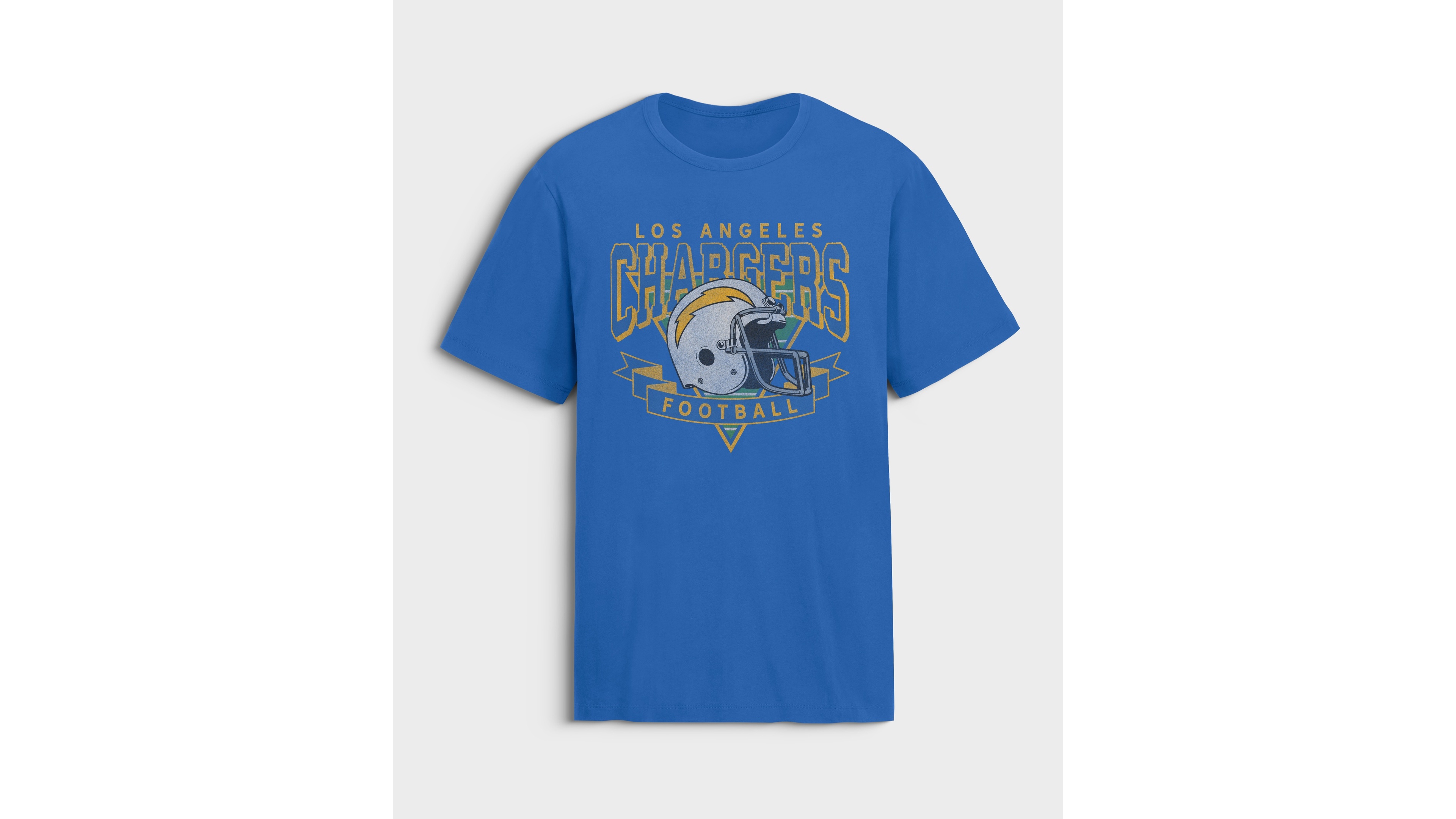 Fanatics Men's Powder Blue Los Angeles Chargers Old Fashion Rushing Legacy Cotton T-Shirt