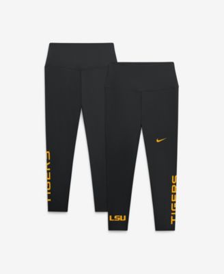 Women's Black LSU Tigers Zenvy High Rise Dri-FIT 7/8 Leggings