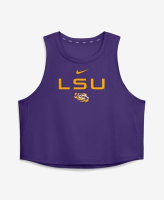 Women's Purple LSU Tigers One Dri-FIT Cropped Tank Top