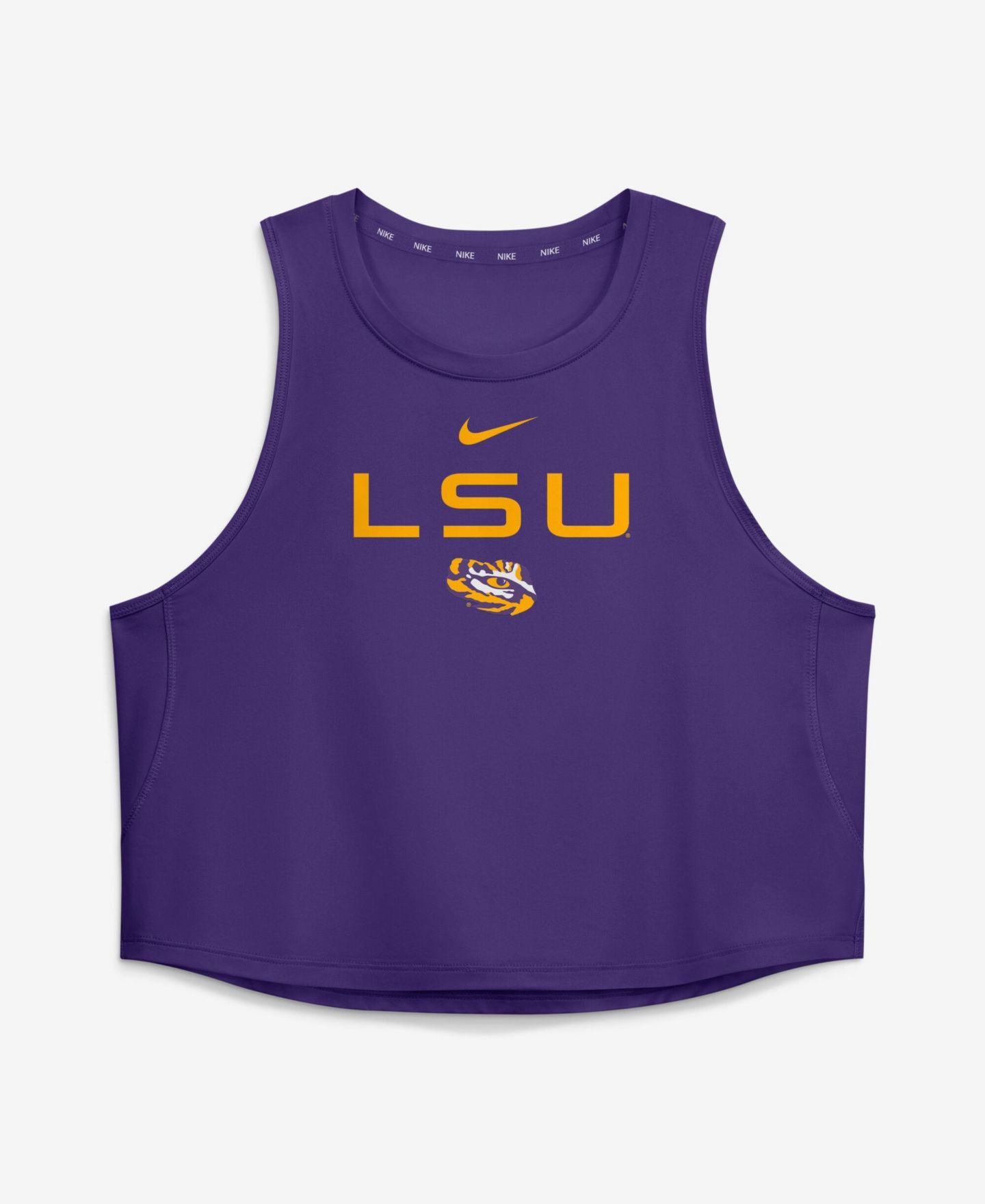 Женский топ Nike Purple LSU Tigers One Dri-FIT Cropped — фото 1
