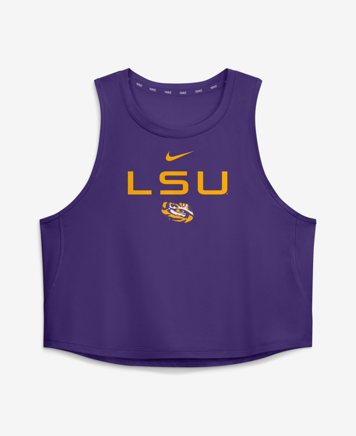 Nike Women's Purple Lsu Tigers One Dri-fit Cropped Tank Top