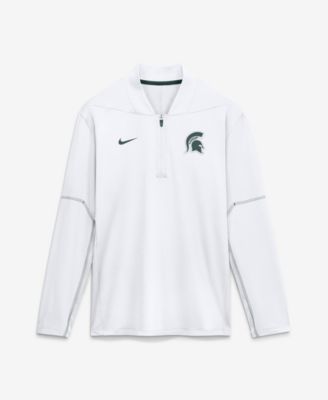 Nike - Men's White Michigan State Spartans 2026 Sideline Midweight Half-Zip Dri-FIT Pullover White