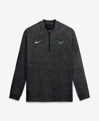 Men's Heather Black Philadelphia Eagles Par Raglan Tri-Blend Therma-FIT Half-Zip Pullover