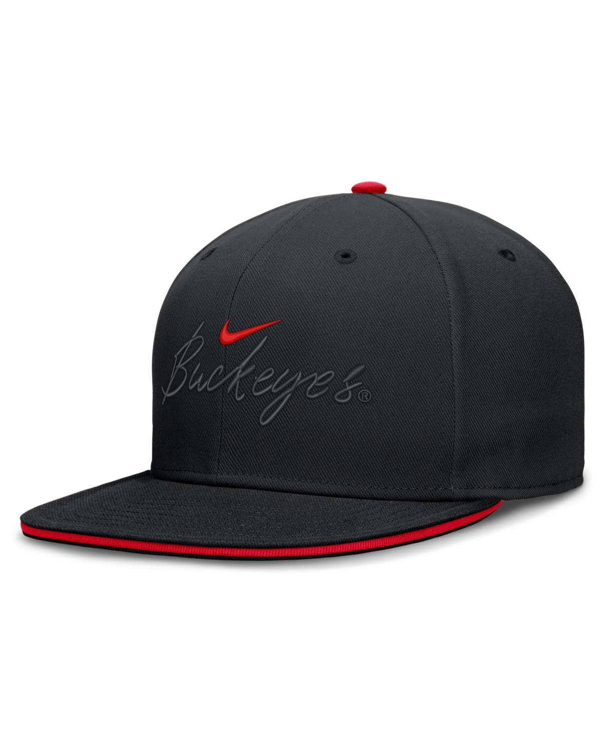 Nike Men's Black Ohio State Buckeyes Dri-fit Primetime Script Fitted Hat
