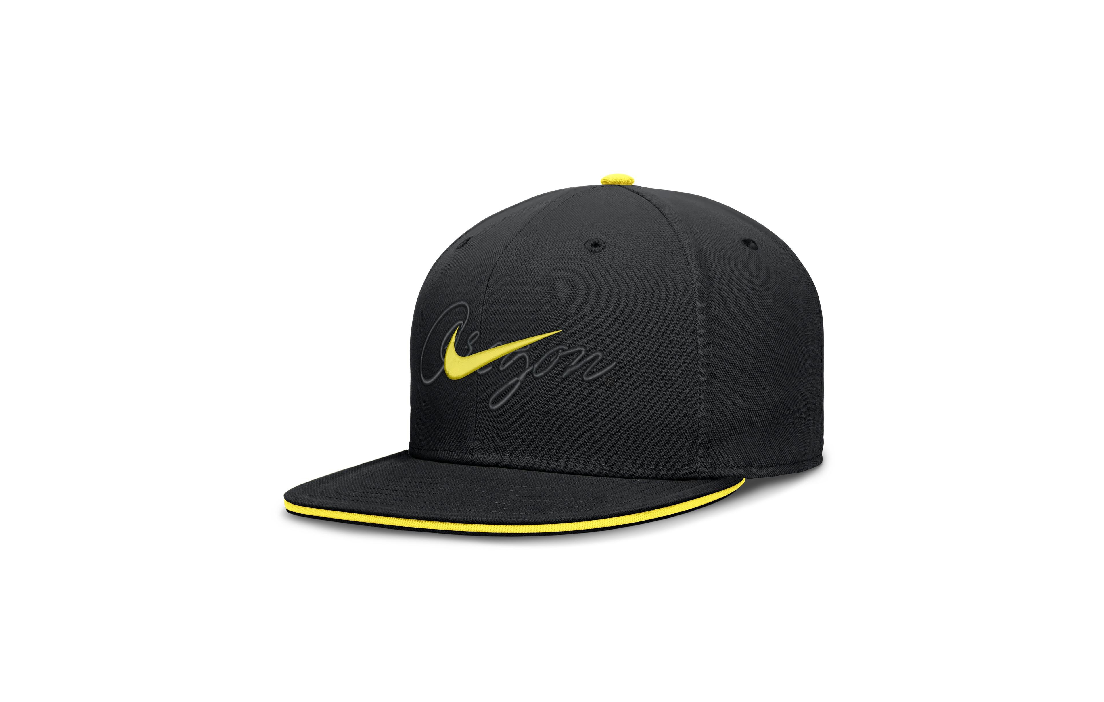 Nike Men's Black Oregon Ducks Dri-fit Primetime Script Fitted Hat